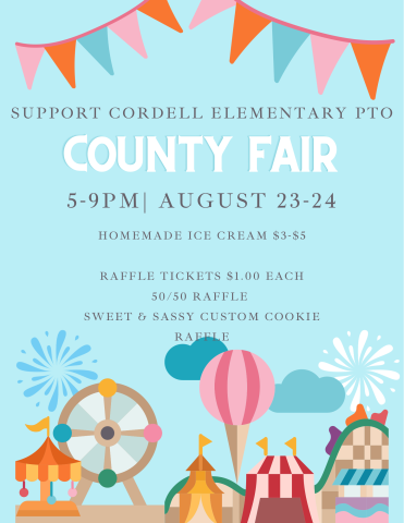 Cordell Elementary PTO Homemade Ice Cream Flyer