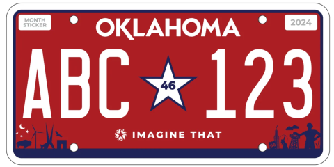 Oklahoma Unveils the New Iconic Oklahoma License Plate