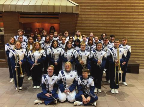 The 2020 State-Qualifying Cordell Blue Devils Band. Photo courtesy of Amy Smith.