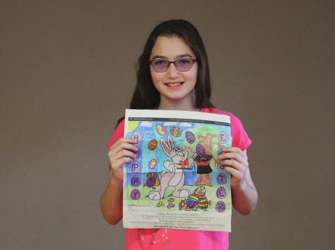 Moser Wins Easter Coloring Contest