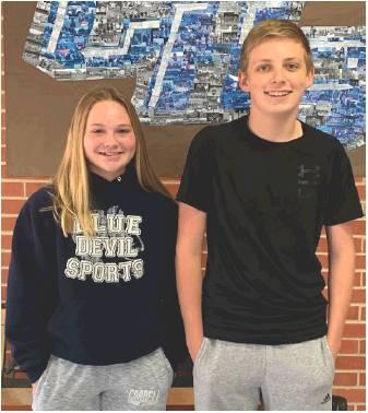 Seventh Graders Hannah Nance and Border Dodd Photo courtesy of Sundy Walker