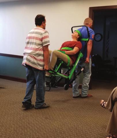 County Adds Evacuation Chair To Courthouse For Emergencies