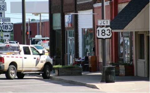 This photo of the front of J &amp; D’s Bargains, taken Sept. 26, 2019, shows several pieces of merchandise displayed for sale on the sidewalk in violaton of Cordell’s city code. Bob Henline | The Cordell Beacon