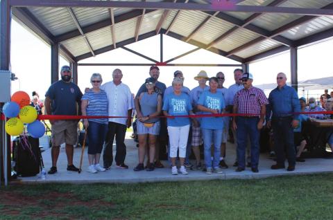 The ribbon is officially cut at the Corn Patch. Flora Walters | The Cordell Beacon