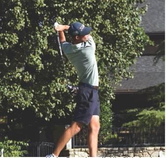 Heston Brown tees off at the State Amateur. Photo courtesy of Amy Brown.