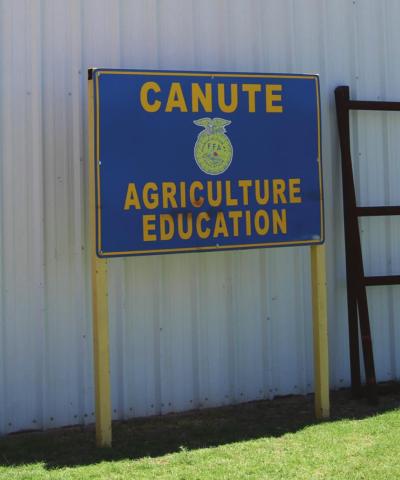 The Canute High School agriculture education building. Bob Henline | The Cordell Beacon