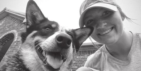 FIRST PLACE Carlie Banks and her blue heeler, Winnie Opal.