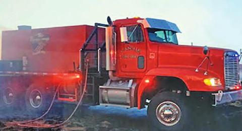 One of the trucks that have been donated to the Canute Fire Department by the Forestry Department. All painting, metal work, improvements, and repairs were done by the firefighters. CONTRIBUTED PHOTO